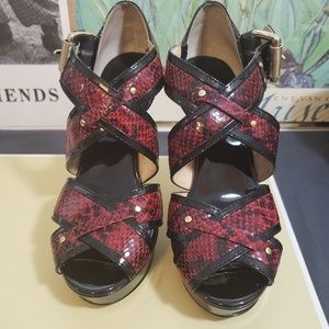 Michael Kors Penelope X Strap Red shoes